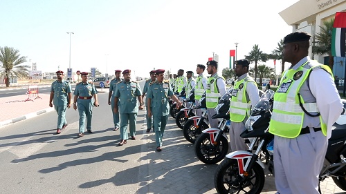 قائد عام شرطة عجمان يدشن دوريات رقباء السير الجديدة بشرطة عجمان